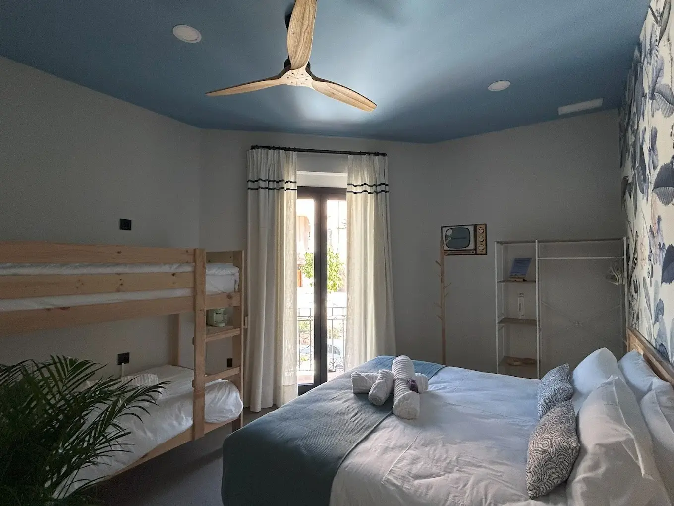 room with bunk beds