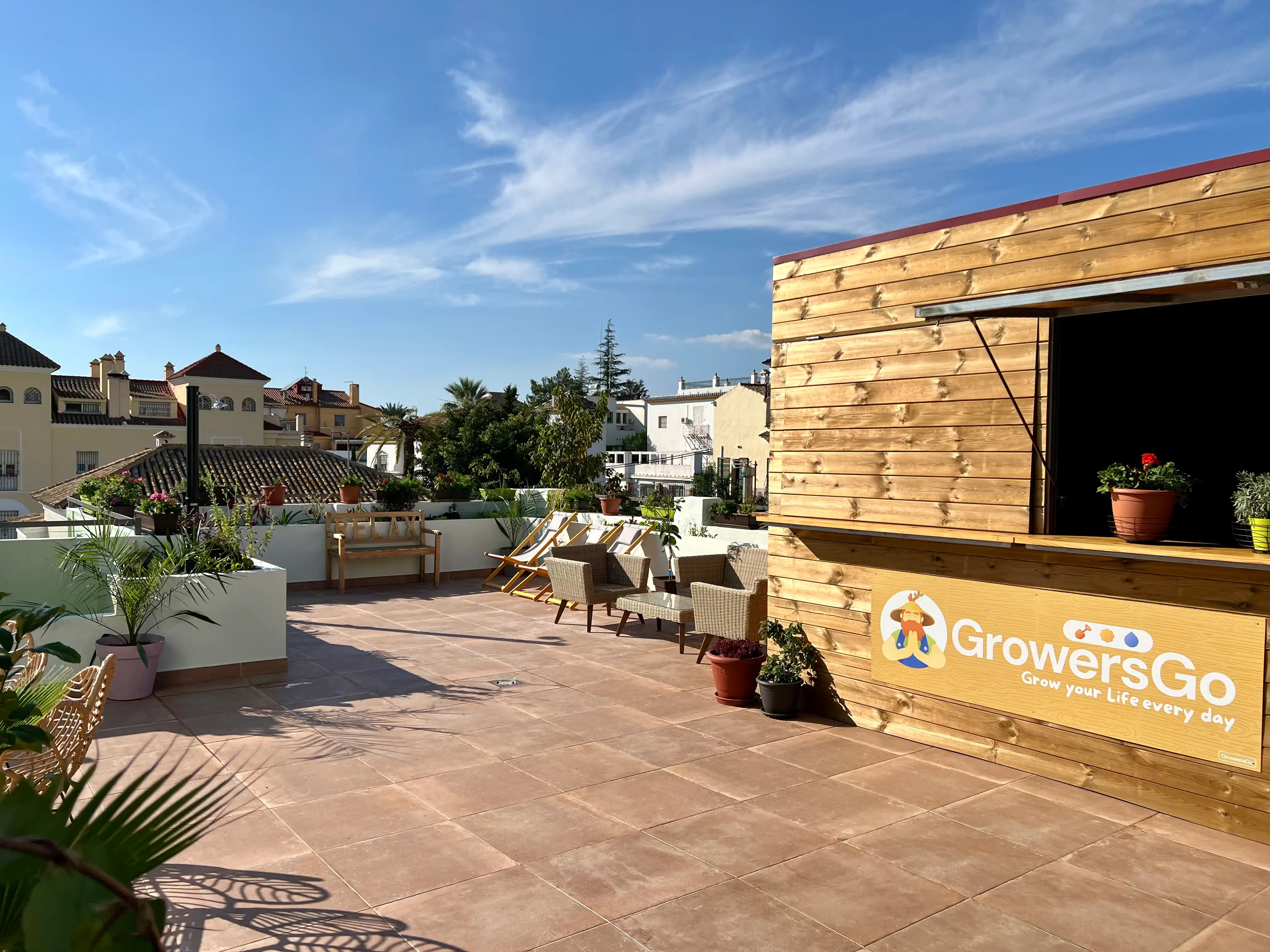 Rootop en del hotel GrowersGo en Huelva